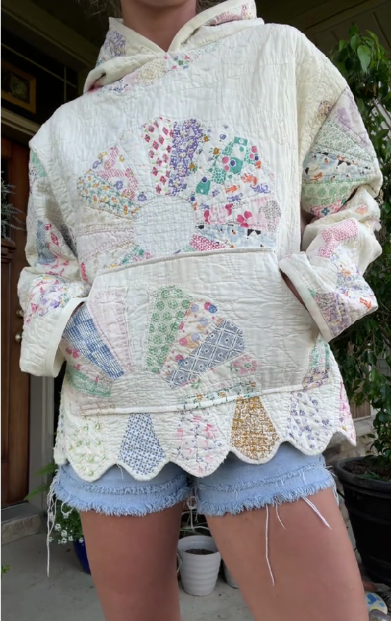 Sun Print Padded Sweatshirt