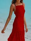 Polka Dot Condole Belt Maxi Dress