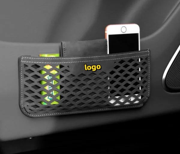 Suede Storage Bag Mesh Bag Car Supplies