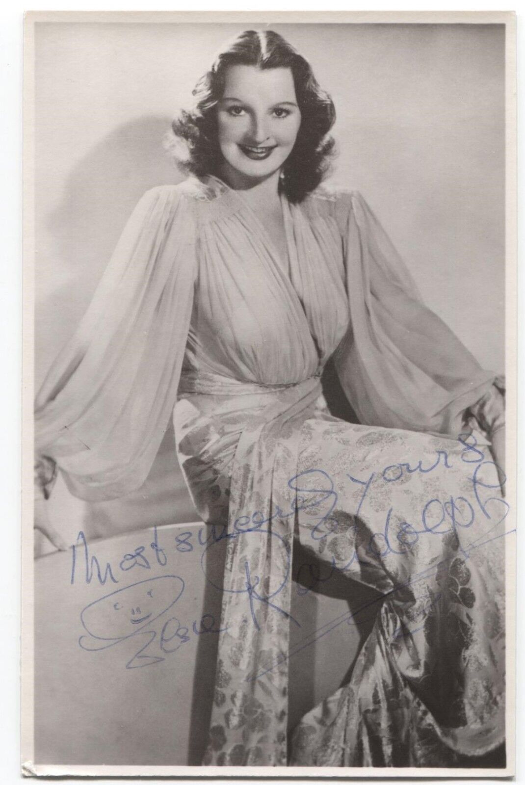 Elsie Randolph Signed Photo Poster painting Post Card Autographed Signature Actress Hitchcock