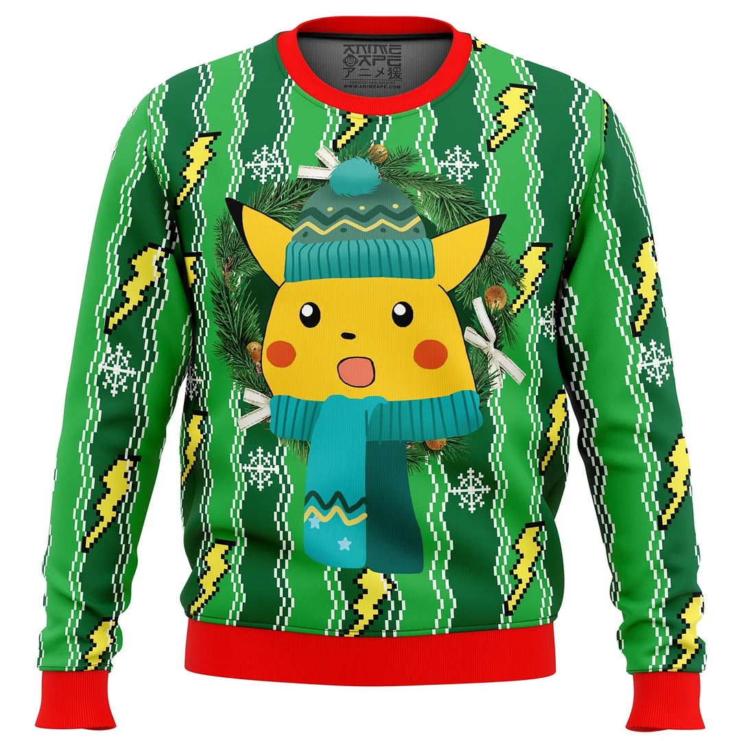 Pikachu Pokemon Ugly Christmas Sweatshirt