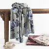 Blooming Rose Autumn Winter Shawl Scarf