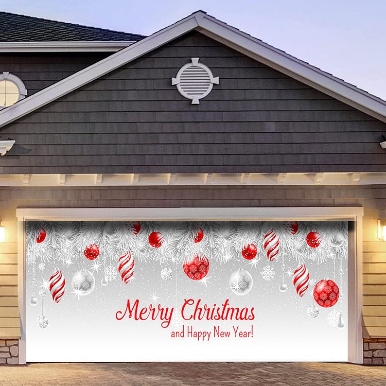 Merry Christmas Sign Christmas Garage Door Set