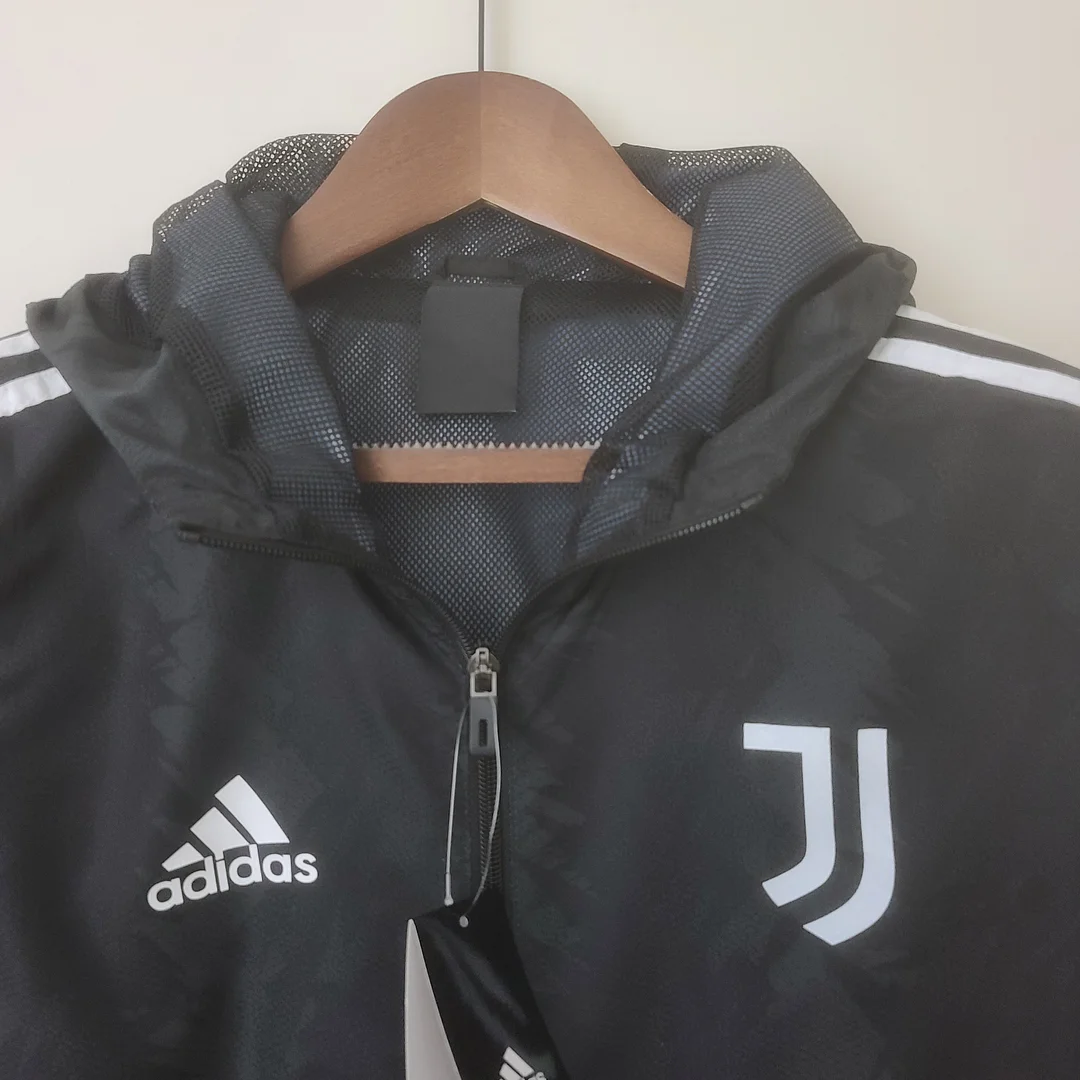 2022/2023 Juventus Windbreaker Black White Edge