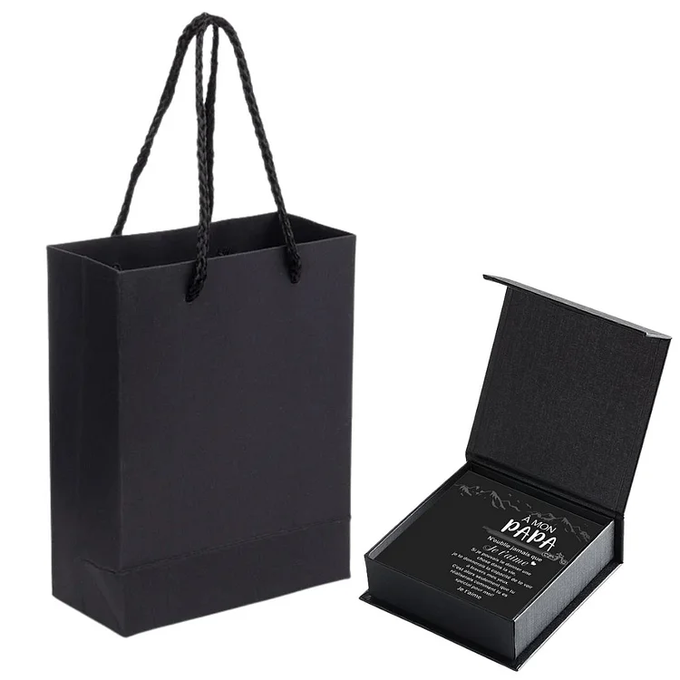 À mon Papa - Coffre de Cadeau avec Sac Pour bracelets et colliers