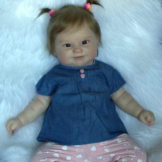  20'' Kleine Jennifer Süßee Reborn Baby Puppe -Realistisch Und Lebensecht ( mit Stimm- und Herzmodul) - RSDP-Rebornbabypuppen-Rebornbabypuppen.de®