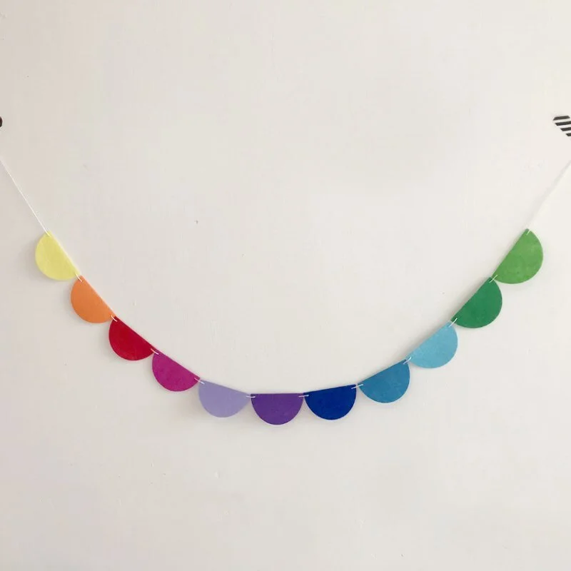 INS Nordic Felt Pull Flowers Wall Hanging Garlands String Banner Kids Room Decoration Ornaments Nursery Party Decor Photo Props