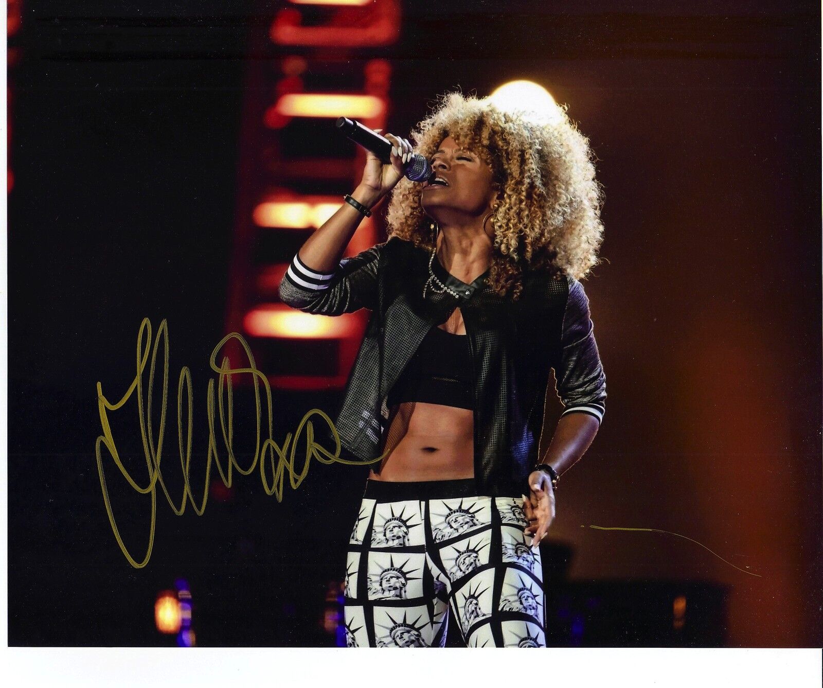 Fleur East Hand Signed X Factor Music 10X8 Photo Poster painting