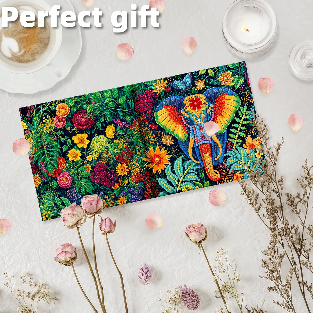 6pcs Elephant DIY Diamond Painting Greeting Card Kits with Envelopes Diamond Art Greeting Cards Diamond Art Cards Kits for Adults DIY Crafts Family Friend Gifts
