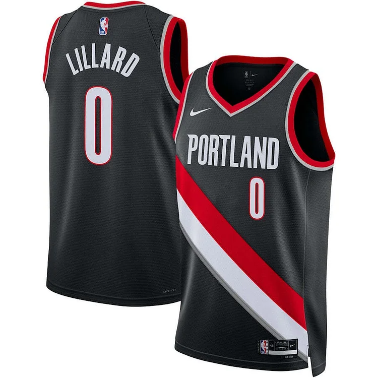 NBA Damian Lillard Portland Trail Blazers 0 Jersey