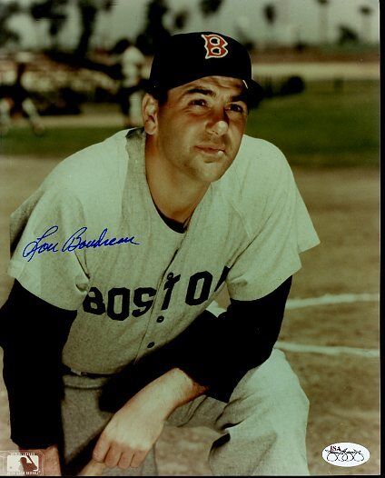 Lou Boudreau Signed Jsa Cert Sticker 8x10 Photo Poster painting Authentic Autograph