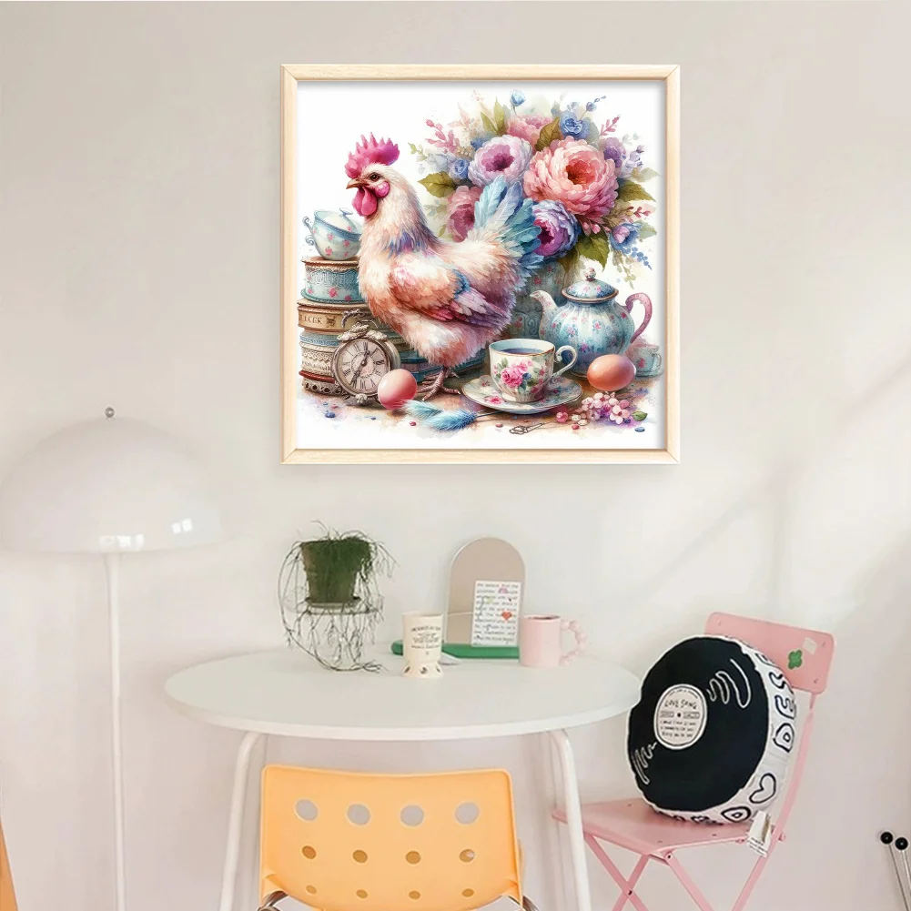 14CT Full Stamped Cross Stitch - Cock(Canvas|40*40CM)