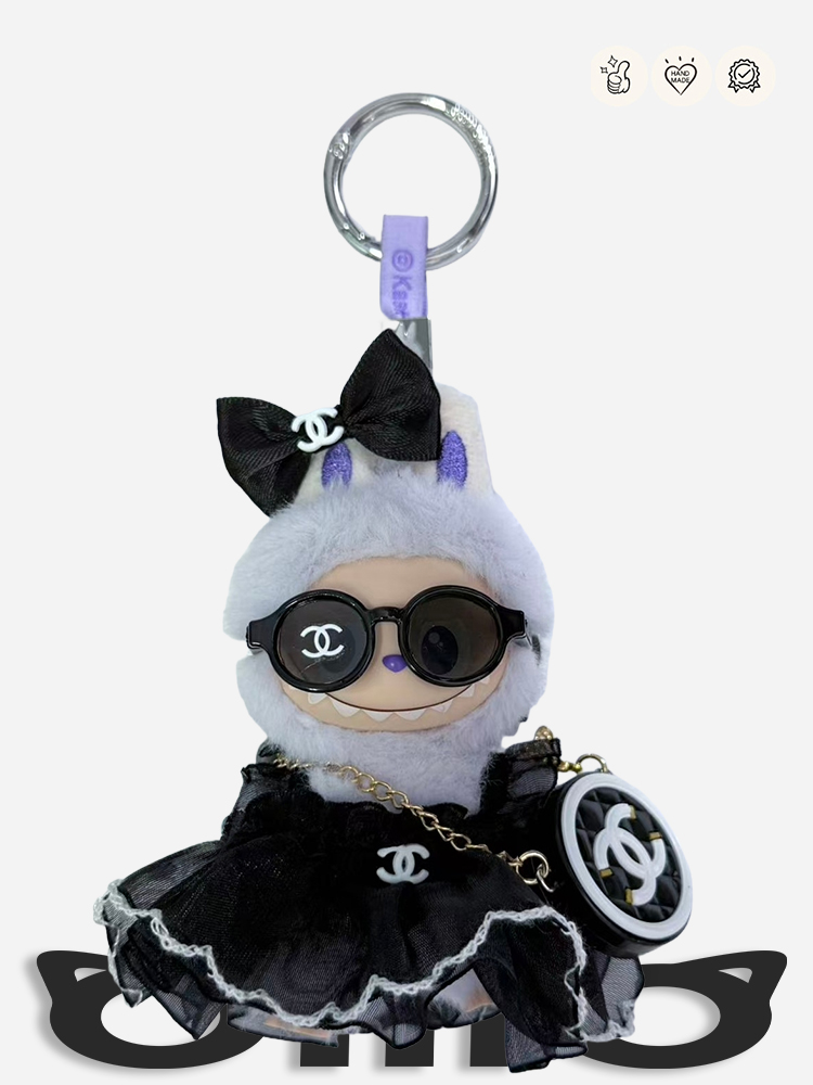 MINI Labubu Clothes Chanel - style Elegant Dress Set