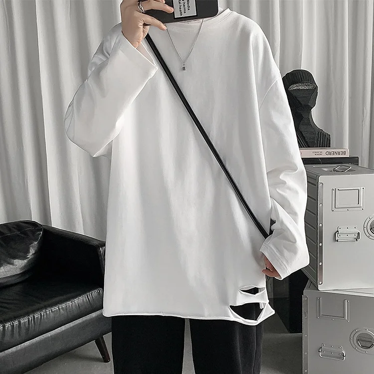 2025 Autumn Long-Sleeved Base Layer Shirt, Plus Size Solid Color T-Shirt, Couple Outfit