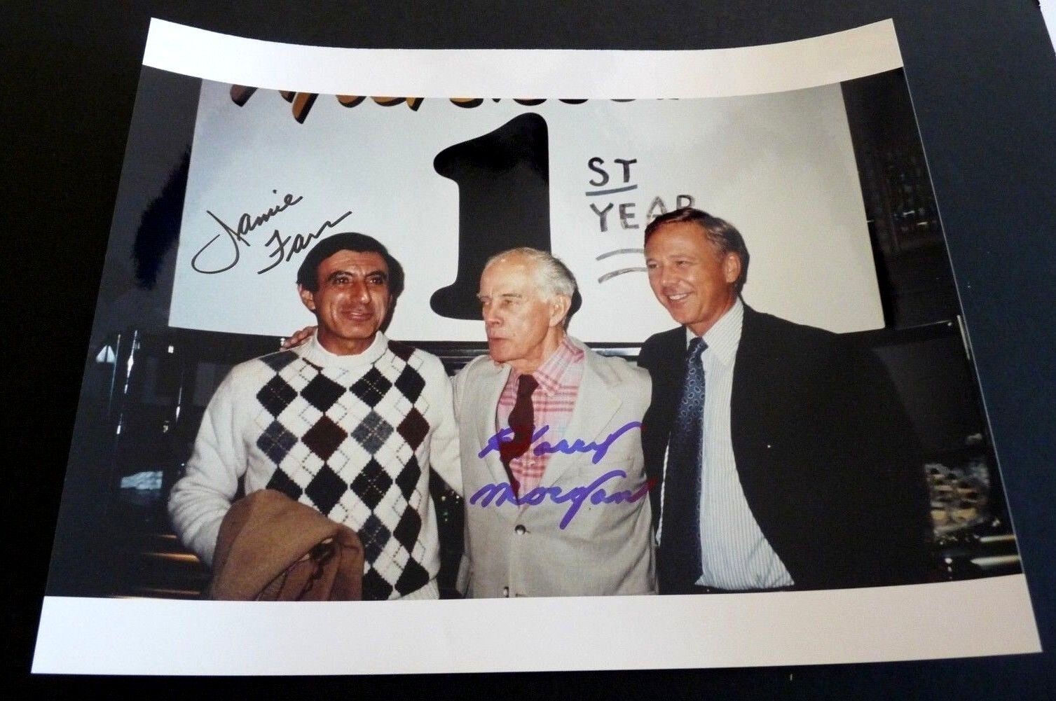 Jamie Farr Harry Morgan MASH Signed Autographed 8x10 Photo Poster painting Beckett BAS Certified