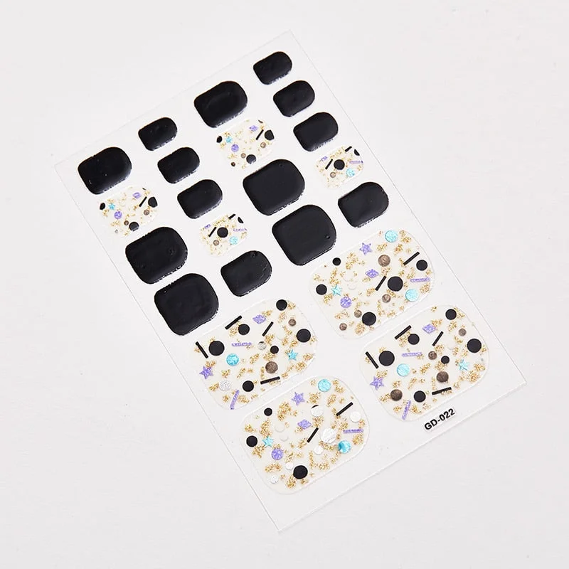 22 Tips/Sheet Designer Nail Decals Full Cover Nail Stickers Nail Designs Full Beauty Nail Art Stickers Creative Nail Decoration