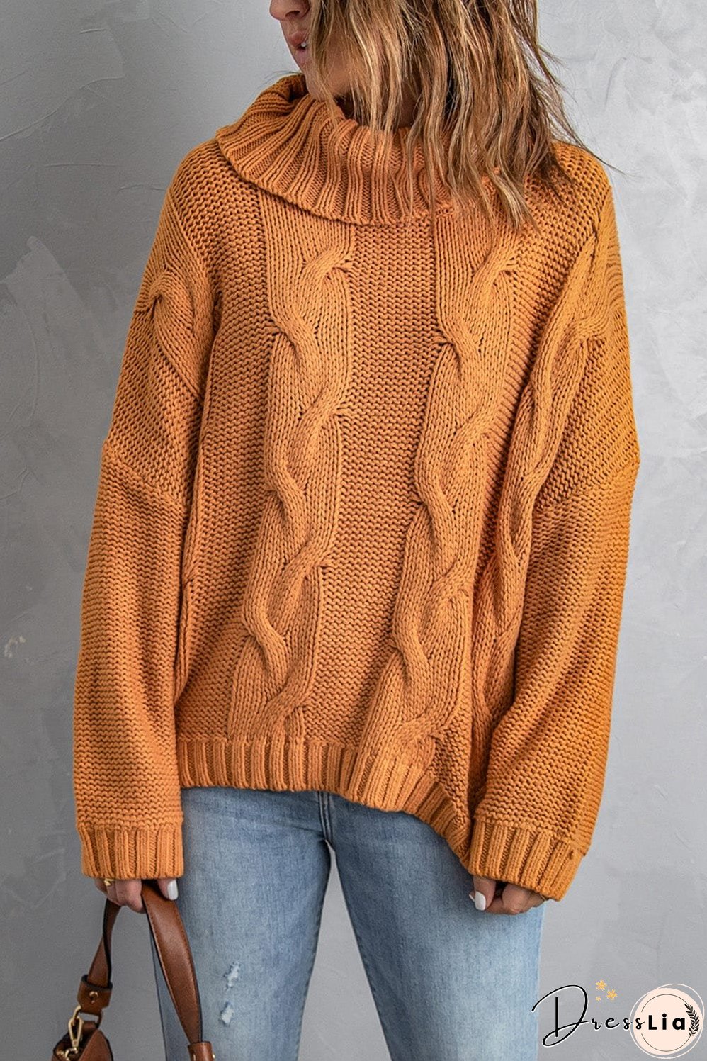 Knitted Turtleneck Pullover Sweater