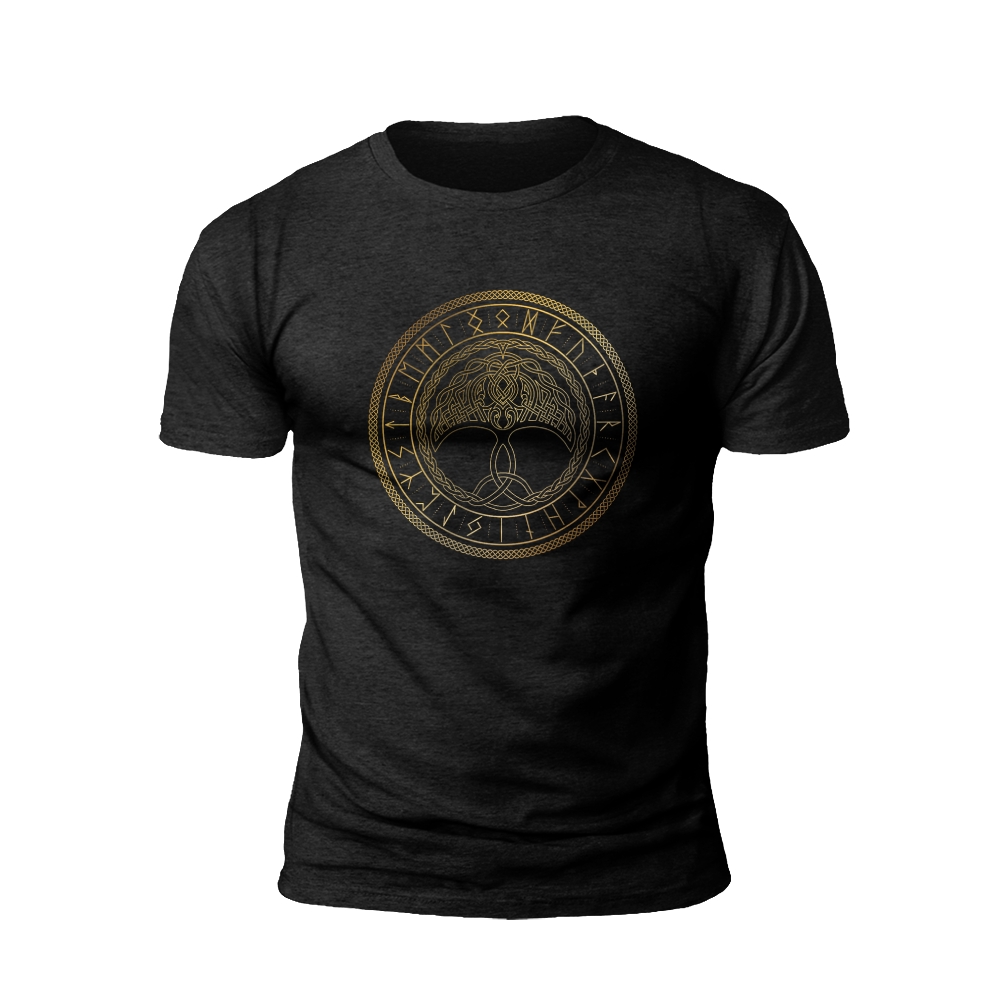 Ancient Norse Wisdom: Runic Circle T-Shirt