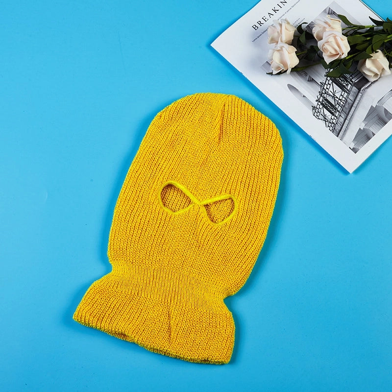 Cycling Mask Cold-proof Warm Headgear Outdoor Fleece Wool Hat Winter Sports Headgear Ski