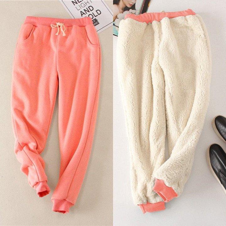  thdmladies Lamb Velvet Padded Warm Pants thedmladies