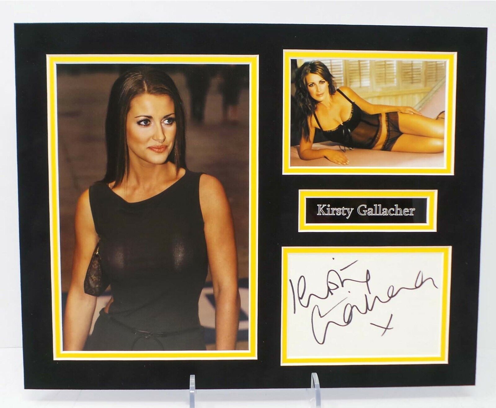 Kirsty GALLACHER Model Presenter SEXY Signed Mounted Photo Poster painting Display AFTAL RD COA