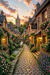 Luxury AB Velvet Diamond Painting Kit - Street Scenes