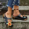 Gioiacombo&trade; 2023 Nuovi sandali in stile etnico con fiori tridimensionali