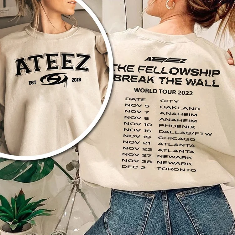 ATEEZ 2022 World Tour The Fellowship : Break the Wall Sweatshirt