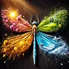 Diamond Painting -DIY Round Drill Dragonfly(40x40cm)