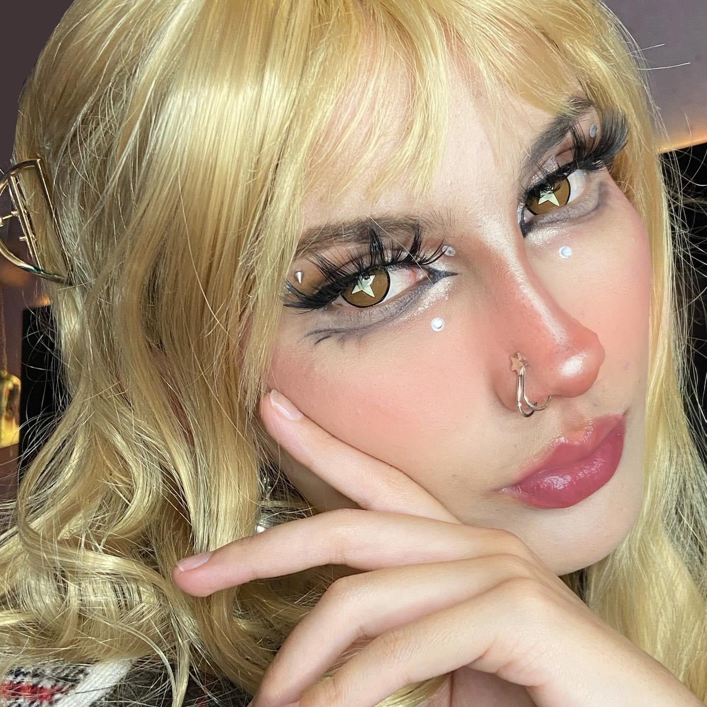 Cosplay Demon Slayer Kinoko Brown Coloured Contact Lenses