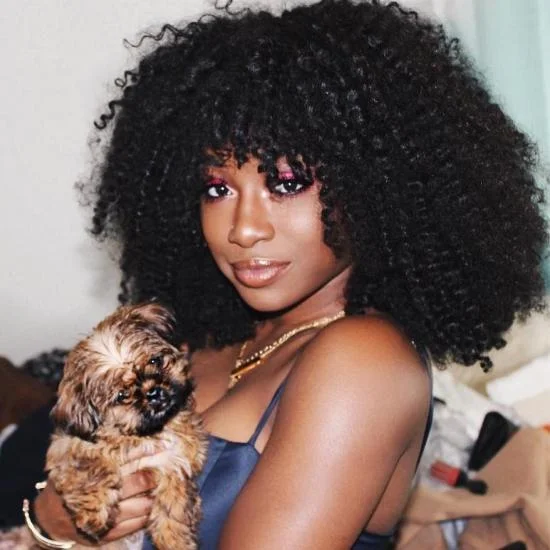 YVONNE Free Combination Super High-density Lace Wig Premium Kinky Curly 3 Bundles With 5x5 Lace Closure