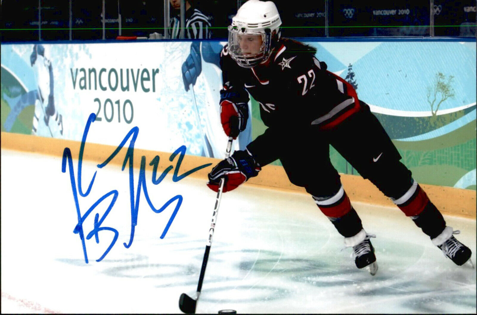 Kacey Bellamy SIGNED 4x6 Photo Poster painting WOMEN'S HOCKEY / USA GOLD MEDAL OLYMPICS #7