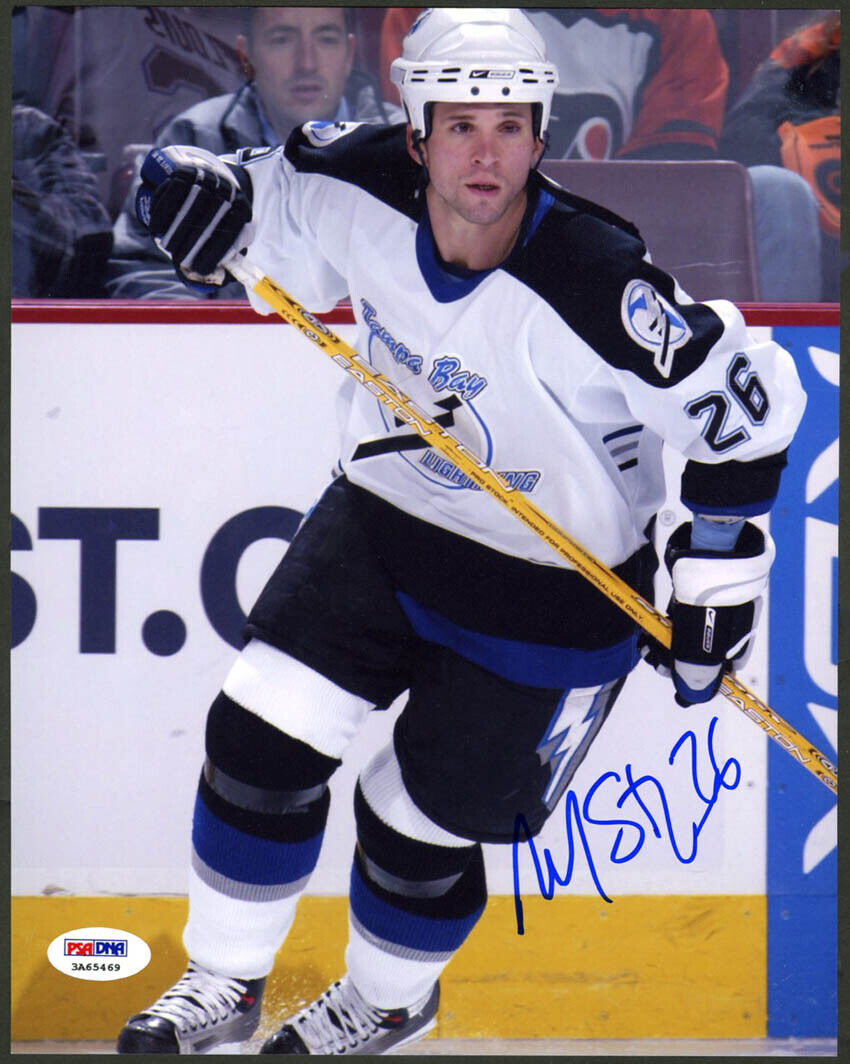 Martin St Louis SIGNED 8x10 Photo Poster painting Tampa Bay Lightning ITP PSA/DNA AUTOGRAPHED