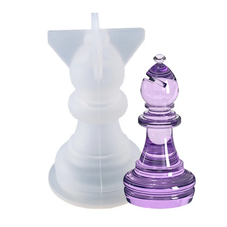 3D International Chess Pieces Mold DIY Chess Pieces Silicone Mould (Bishop) gbfke