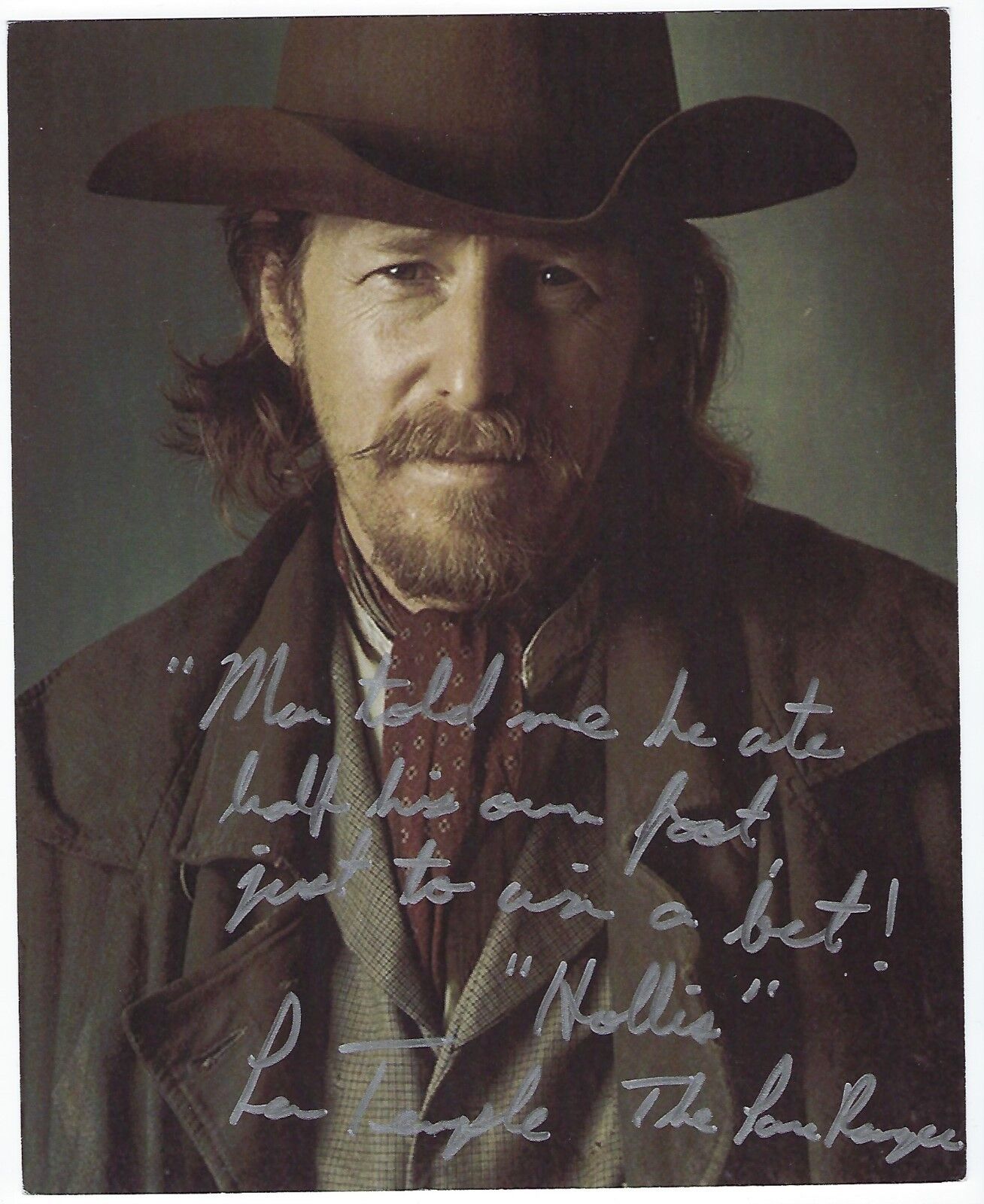 Lew Temple - Lone Ranger signed Photo Poster painting