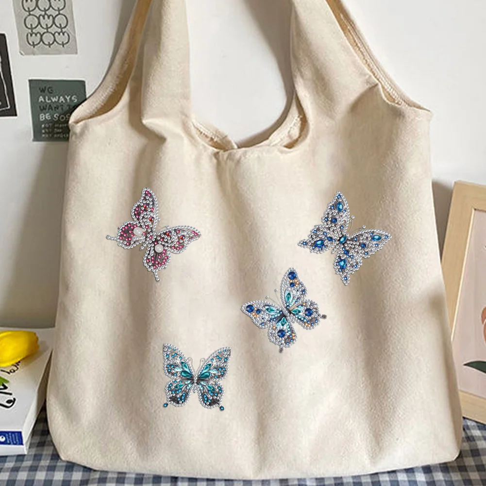 4pcs Butterfly DIY Diamond Painting Brooch Brooch Jewelry Kit DIY Diamond Pins