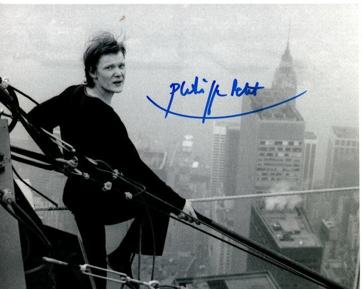 PHILIPPE PETIT signed autographed NYC TWIN TOWERS Photo Poster painting HIGH-WIRE ARTIST