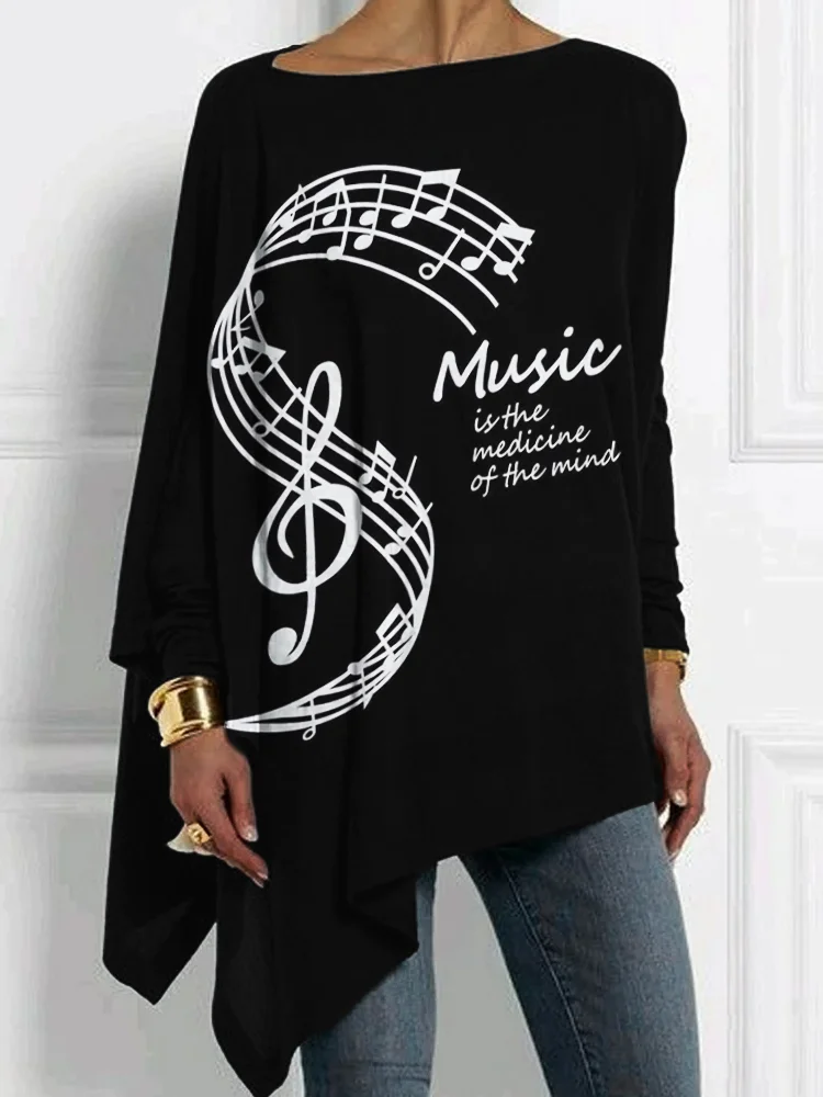 Music Is The Medicine Of The Mind Bat Sleeve T Shirt