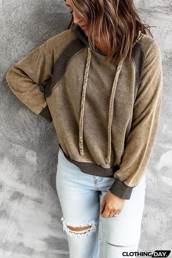 Morning Coffee Vintage Patchwork Hoodie