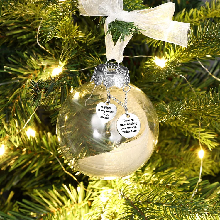 Personalized Feather Ornaments Christmas Memorial Ornament Gifts For Family