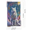 (Grande Taille) Attrape-r&ecirc;ves loup-pleine peinture diamant rond-40*70cm