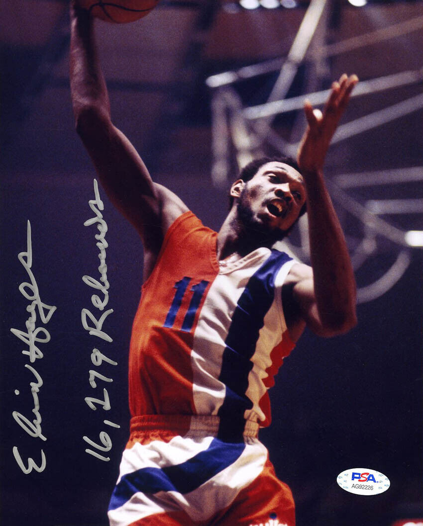 Elvin Hayes SIGNED 8x10 Photo Poster painting + Rebounds Washington Bullets PSA/DNA AUTOGRAPHED