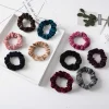 10PCS Plain Color Velvet Hair Band Scrunchies