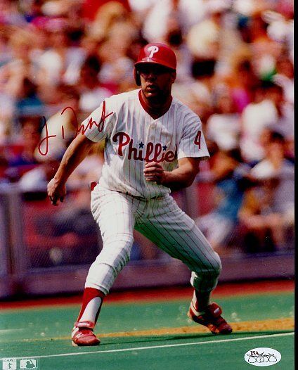 Len Dykstra Phillies Signed Jsa Cert Sticker 8x10 Photo Poster painting Authentic Autograph