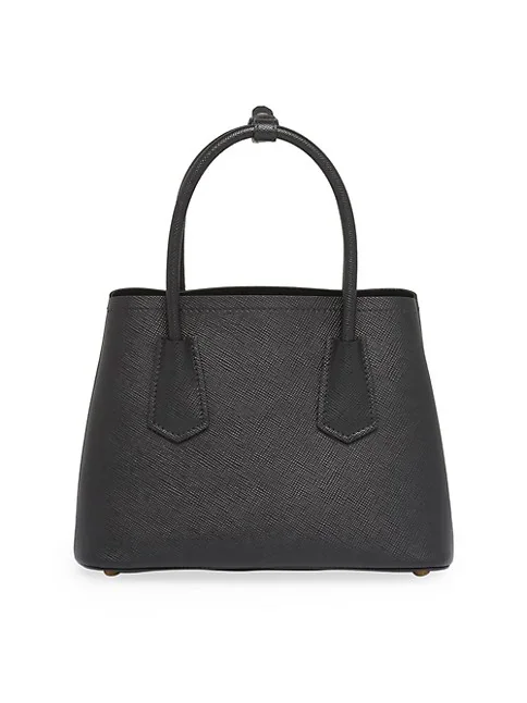 Prada Double Saffiano Leather Mini Bag black