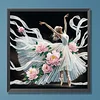 Diamond Painting-DIY Crystal Rhinestone White-dressed Dancing Girl(Box Packaging)