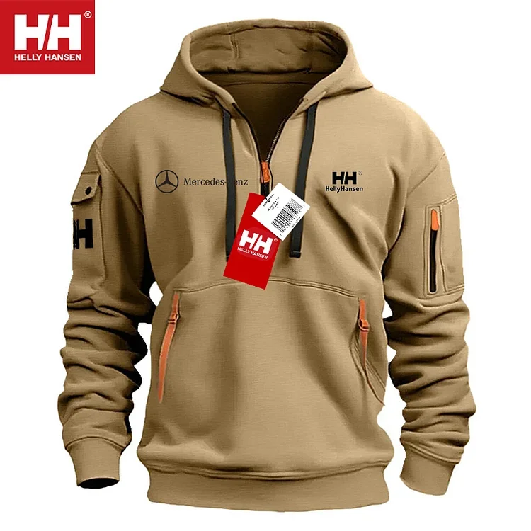 💕Helly Hansen® | Mercedes-Benz, nowa, letnia i jesienna, luźna bluza z kapturem i zamkiem błyskawicznym, zniżka, ograniczona ilość