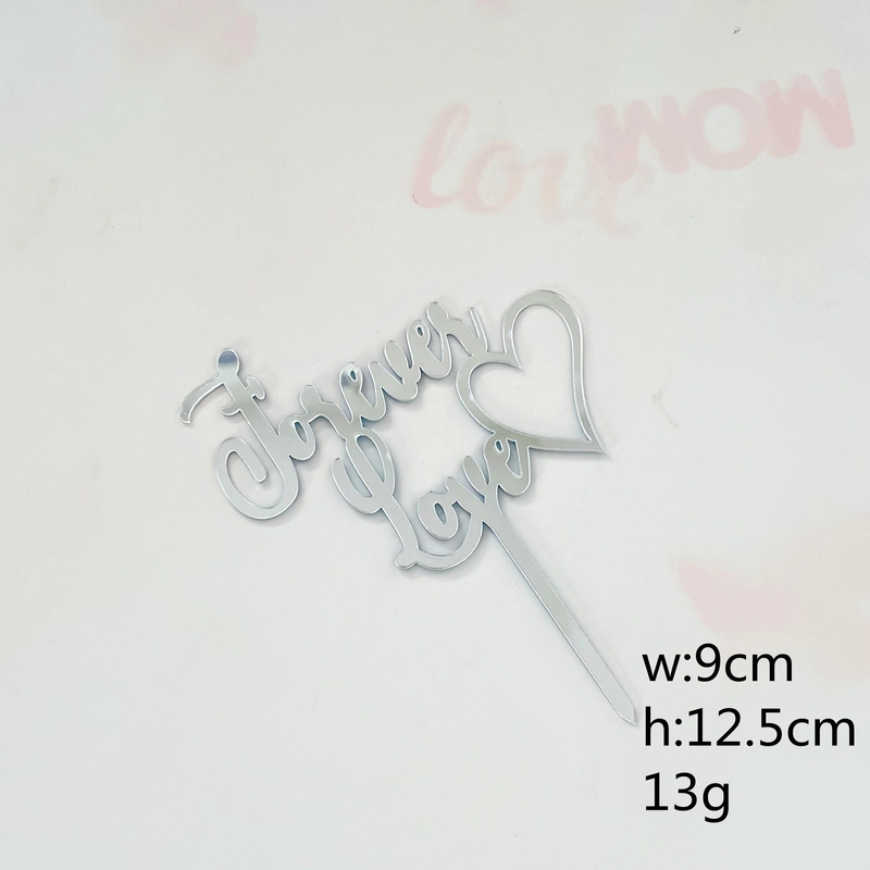 2 Pieces Valentine’S Day Elegant Lady Minimalist Letter Arylic Holiday Daily Selfie Cake Decorating Supplies Party Supplies Cake Decorating Supplies 1 Piece