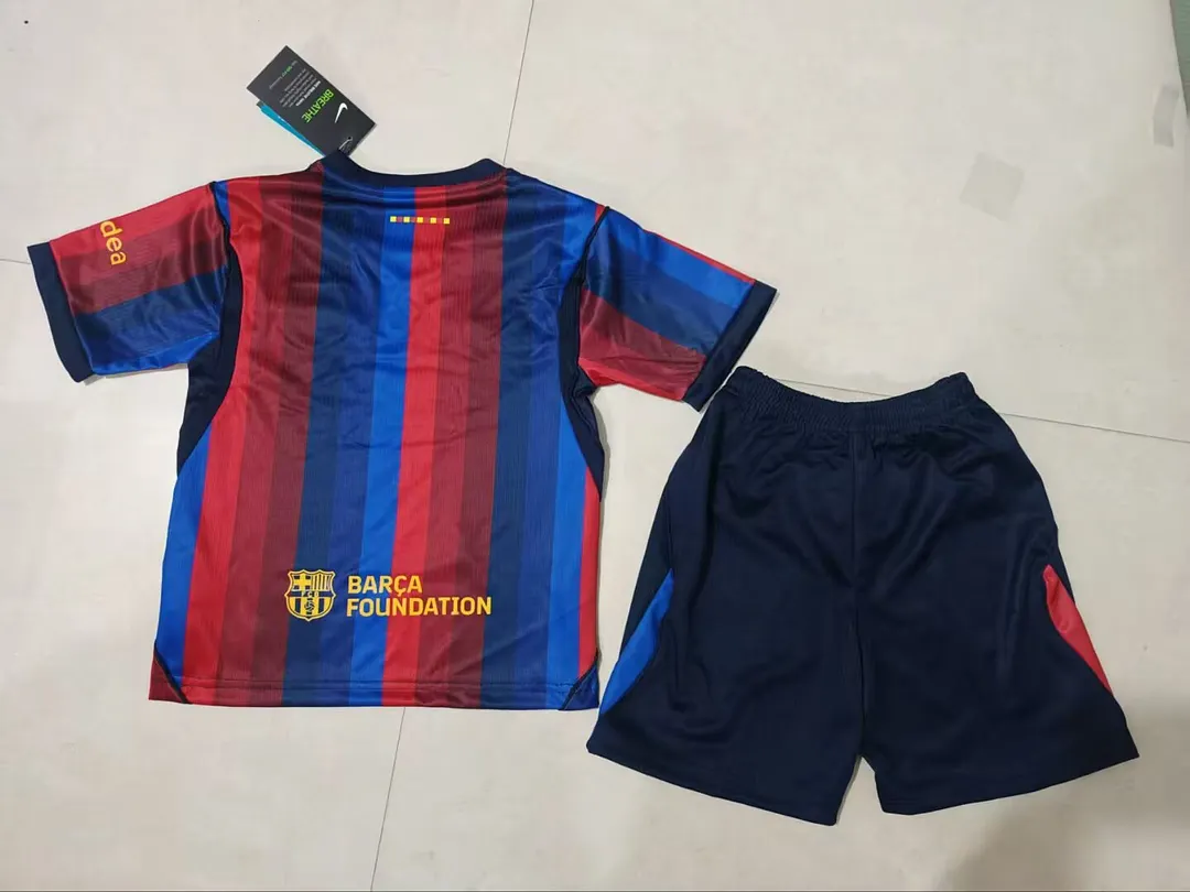 26/27 Barcelona Home Kids Kit Football Jersey Thai Quality