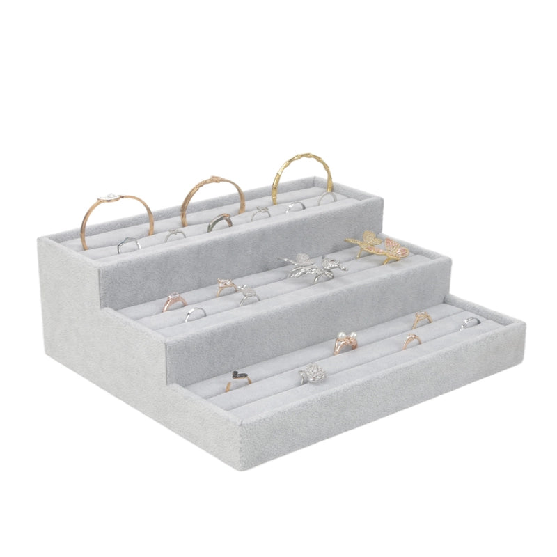 1 Piece Solid Wood Flannel Classic Style Geometric Jewelry Rack